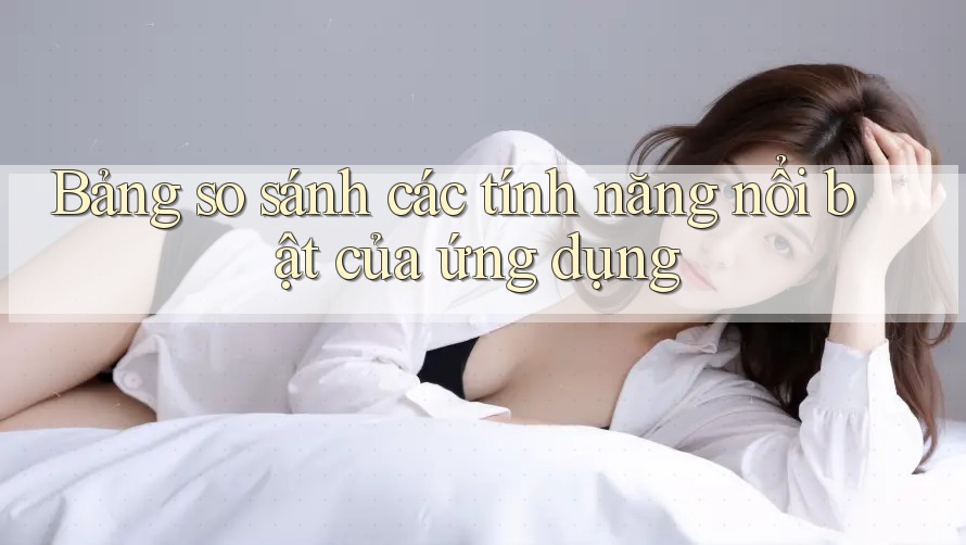 Bảng so sánh các tính năng nổi bật của ứng dụng