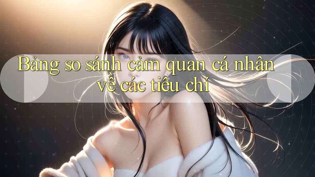 Bảng so sánh cảm quan cá nhân về các tiêu chí