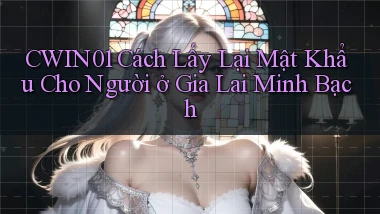 cwin01 cách lấy lại mật khẩu cho người ở Gia Lai minh bạch