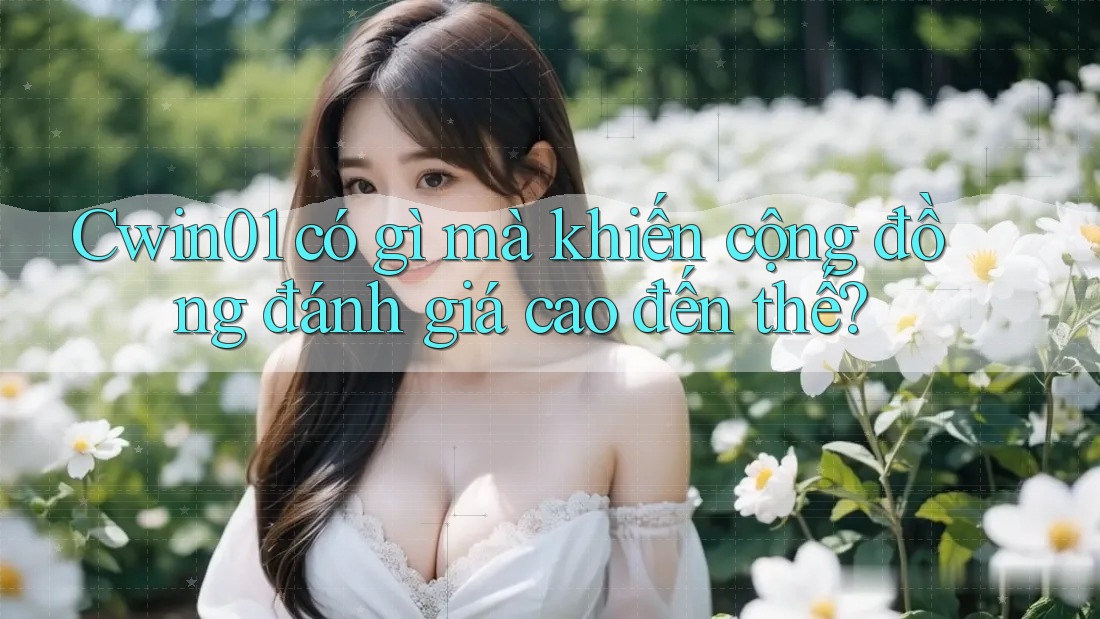 Cwin01 có gì mà khiến cộng đồng đánh giá cao đến thế? Cwin01 có gì mà khiến cộng đồng đánh giá cao đến thế?