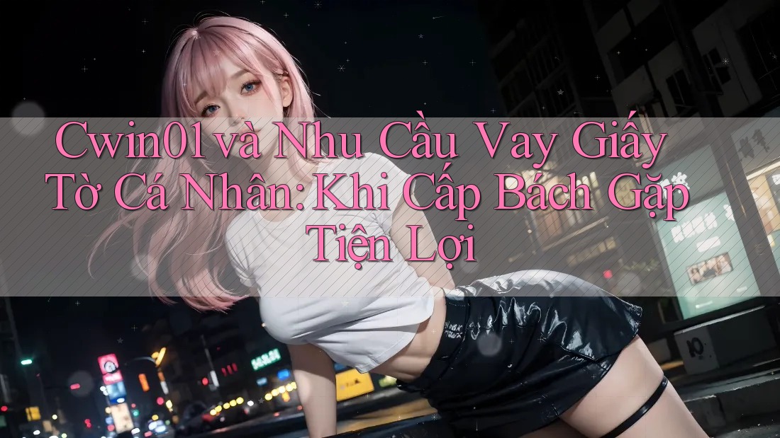Cwin01 và Nhu Cầu Vay Giấy Tờ Cá Nhân: Khi Cấp Bách Gặp Tiện Lợi