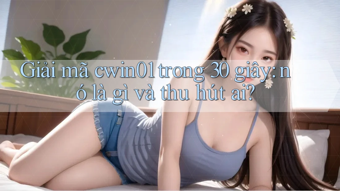 Giải mã cwin01 trong 30 giây: nó là gì và thu hút ai?
