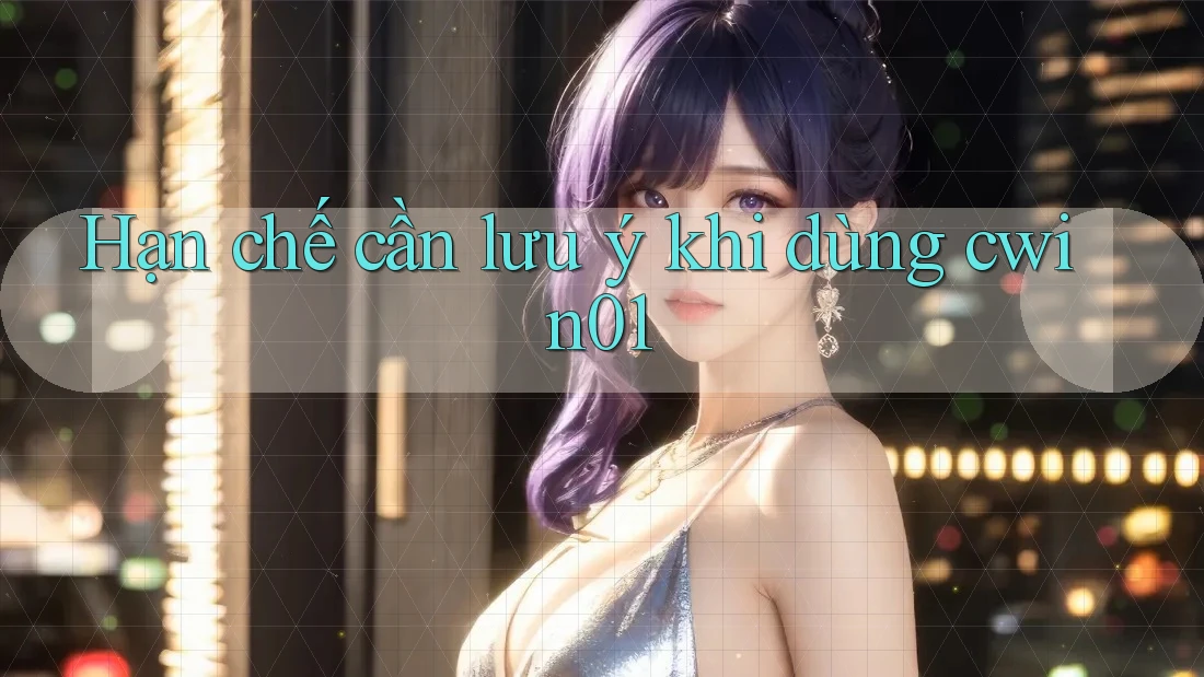 Hạn chế cần lưu ý khi dùng cwin01