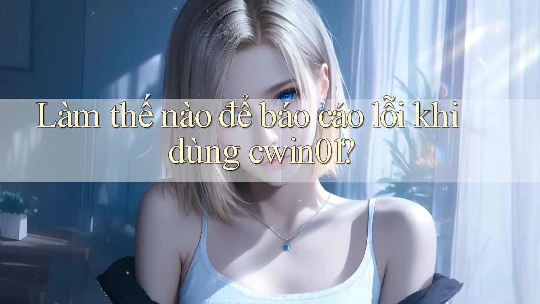 Làm thế nào để báo cáo lỗi khi dùng cwin01? Làm thế nào để báo cáo lỗi khi dùng cwin01?