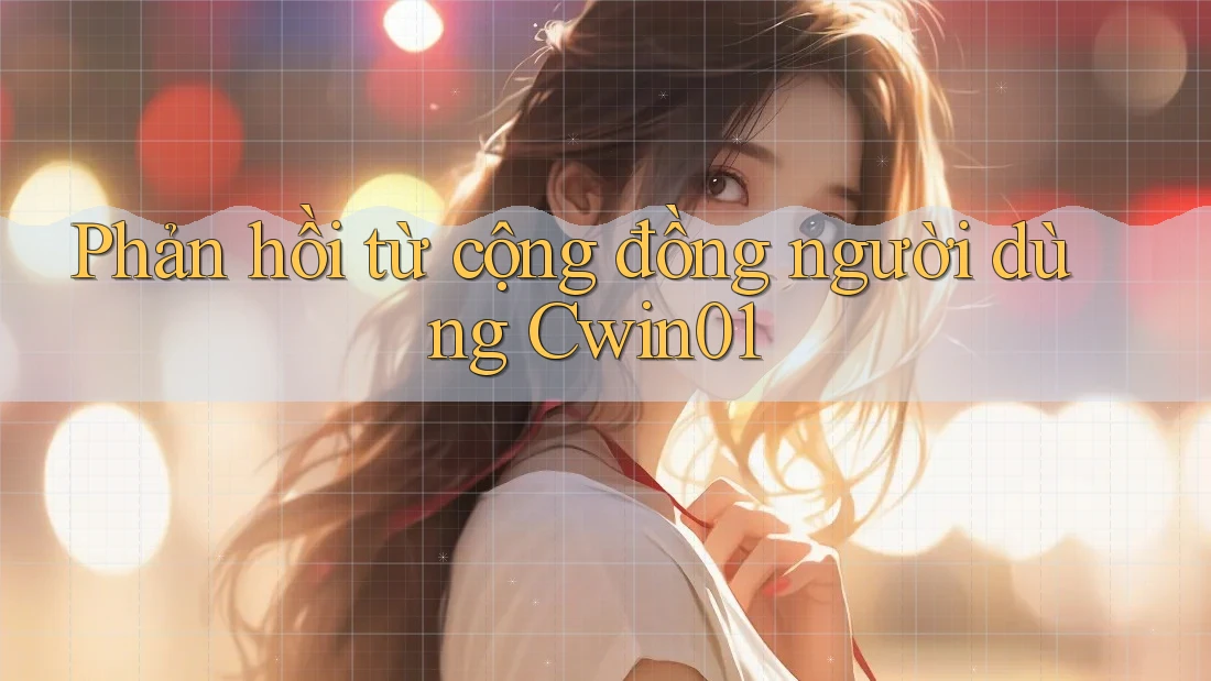 Phản hồi từ cộng đồng người dùng cwin01
