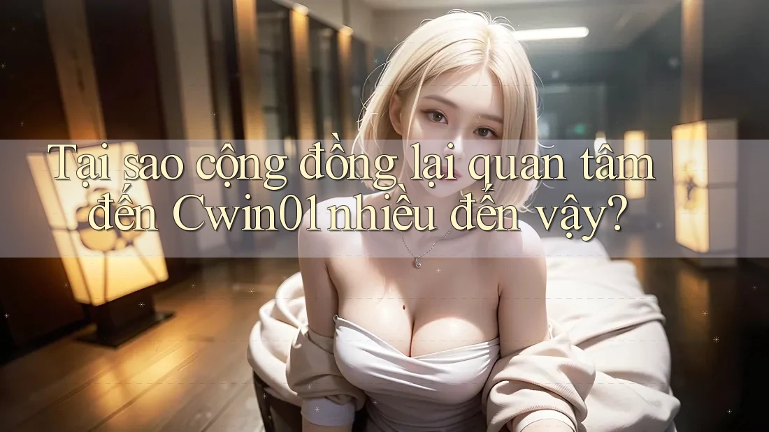 Tại sao cộng đồng lại quan tâm đến Cwin01 nhiều đến vậy?