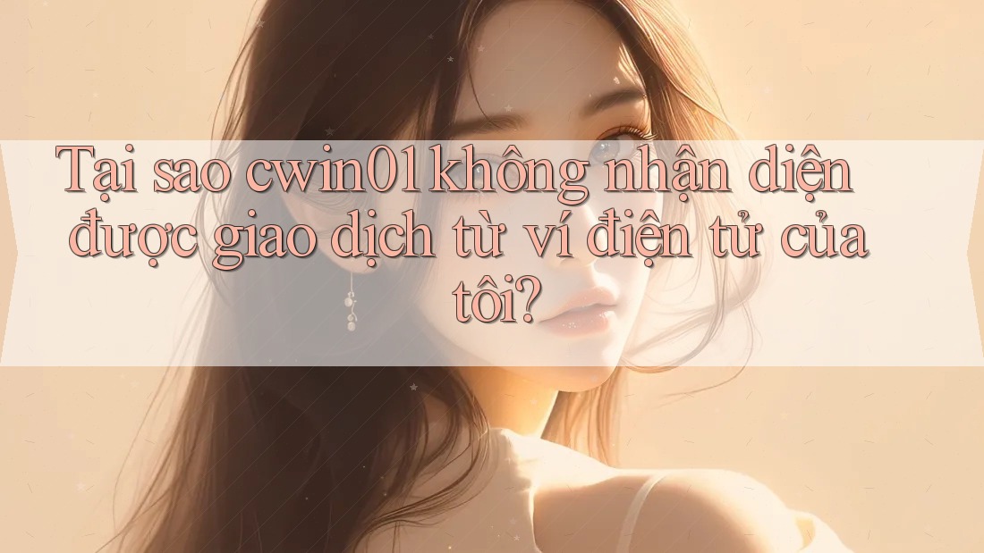 Tại sao cwin01 không nhận diện được giao dịch từ ví điện tử của tôi?