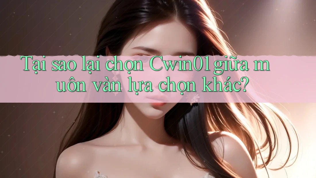 Tại sao lại chọn Cwin01 giữa muôn vàn lựa chọn khác?